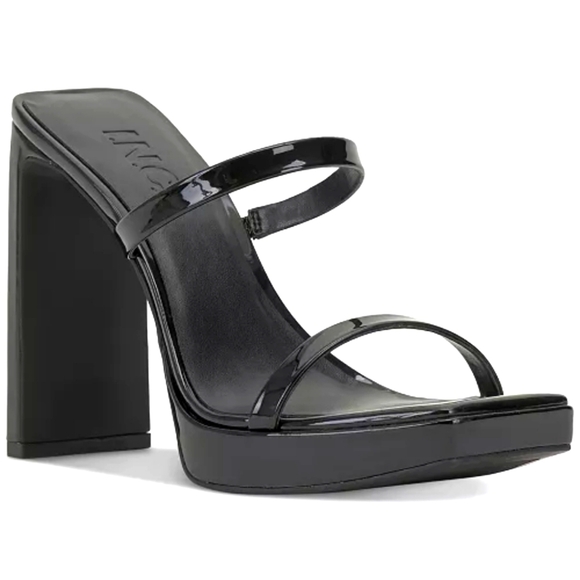 I.N.C. International Concepts Women's Black Two-Band Platform Sandals Size 10 - Picture 1 of 9